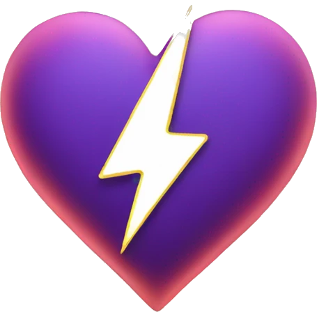 Heart with lightning around it emoji