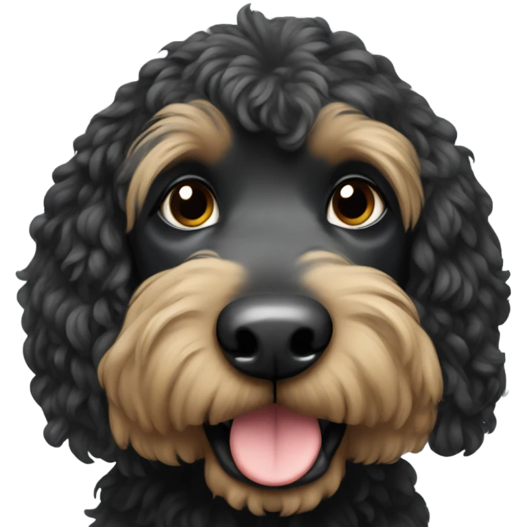 black twoodle dog emoji