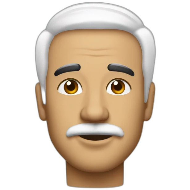 maduro pelo corto blanco sin bigote emoji
