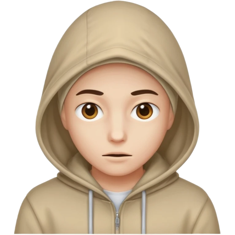 Une personne mystérieuse sous capuche emoji