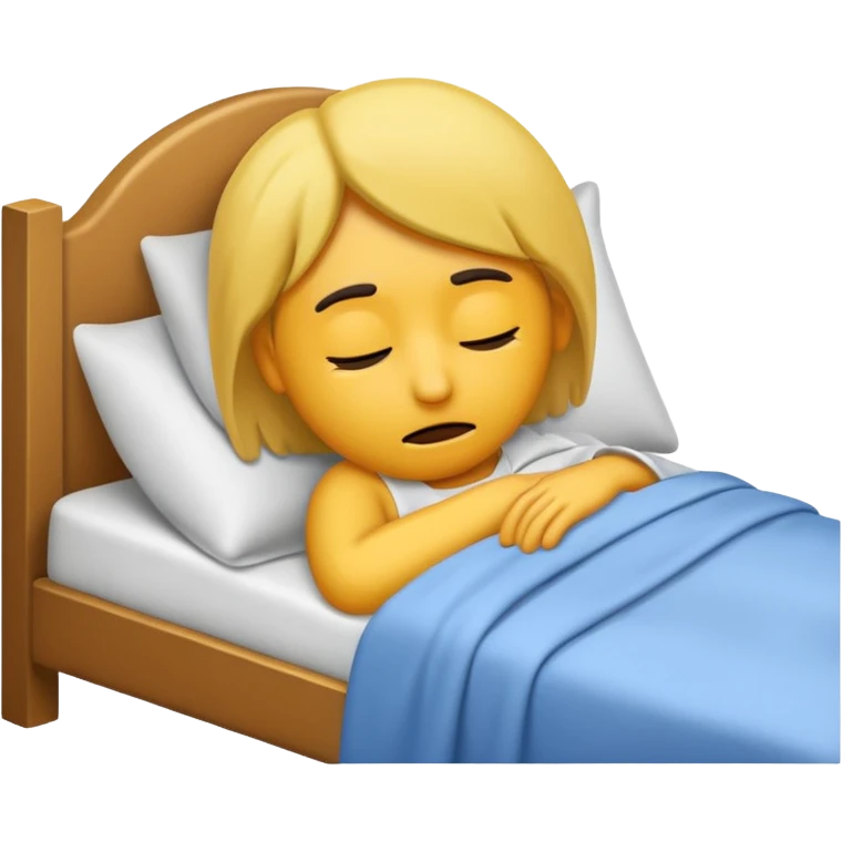 Sick in bed emoji