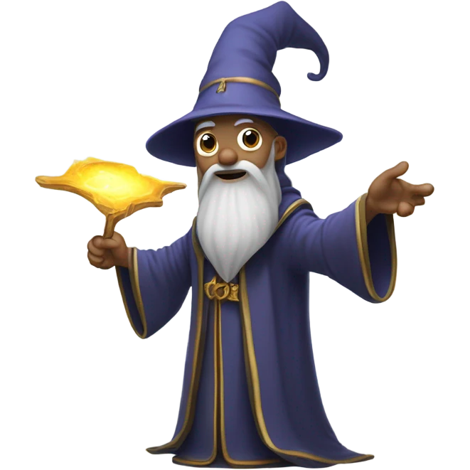 wizard holding  hard disk emoji