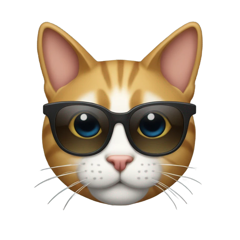 Gato con lentes   emoji