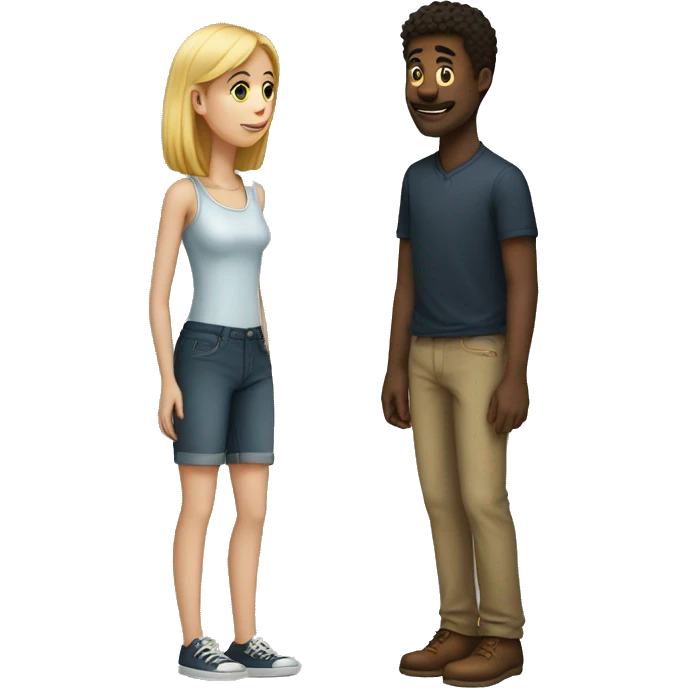 Tall boyfriend with short girlfriend emoji