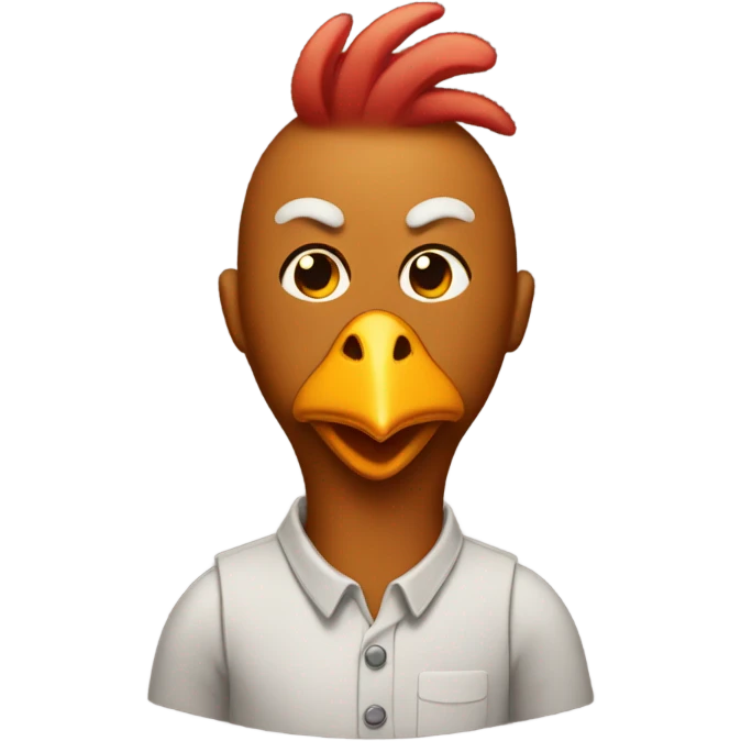 man as a chicken emoji