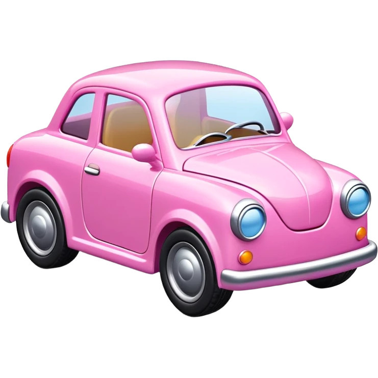 Pink toy car emoji