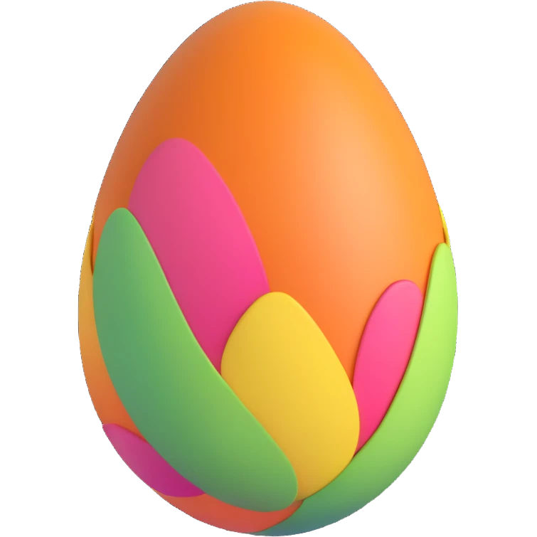 colorful Easter egg emoji