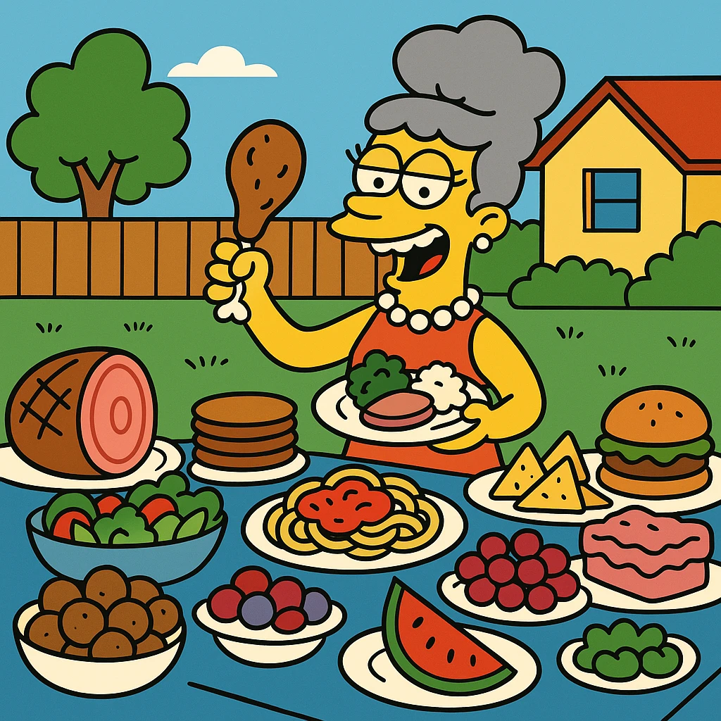 Smorgasbord – a large variety of food or choices.
The buffet was a smorgasbord of flavors from around the world.
 emoji