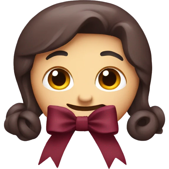 maroon bow emoji