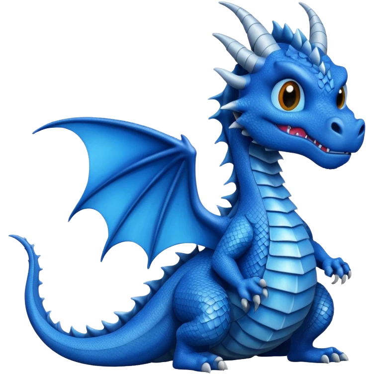 Black and blue dragon holding large blank sign emoji