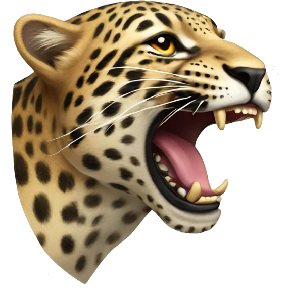 Leopard Roaring emoji