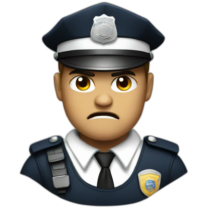 angry police emoji