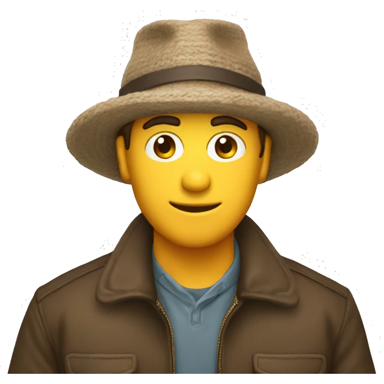 john karony with wool fisher hat emoji