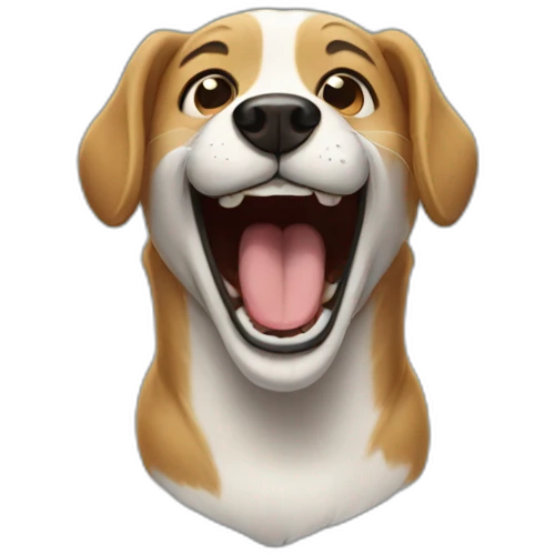 Dog laughing emoji