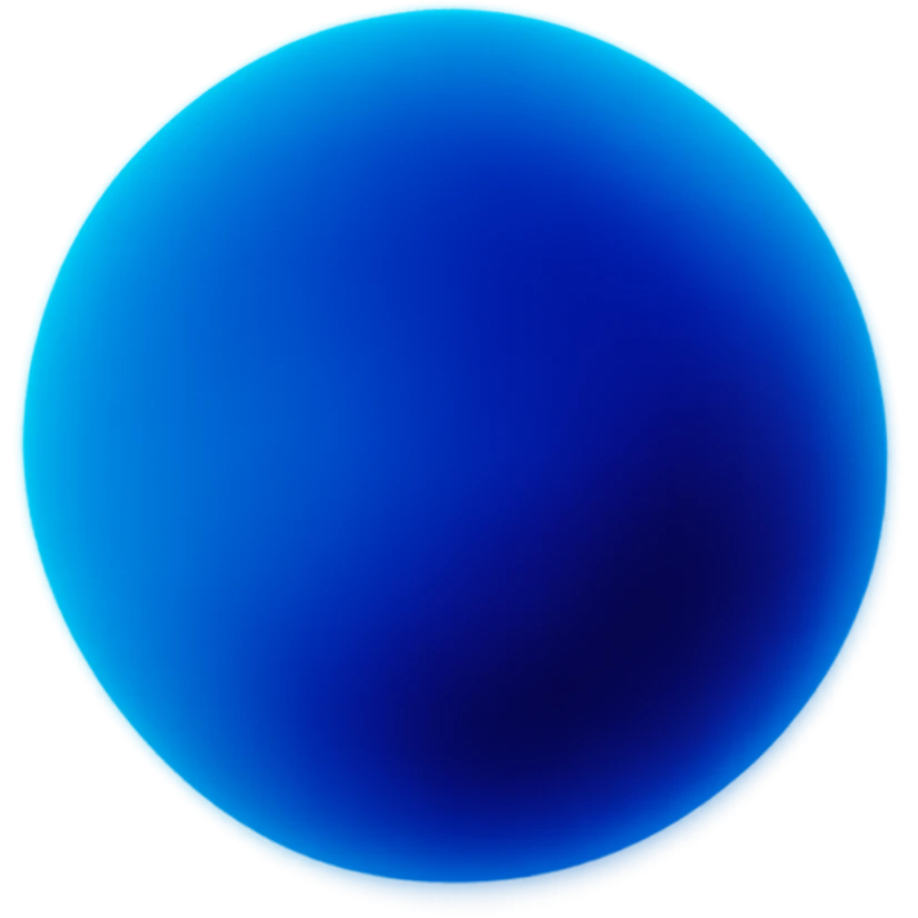 A sphere in thermal camera effect, blue color emoji