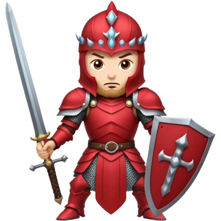 War King – crimson armor + sword emoji