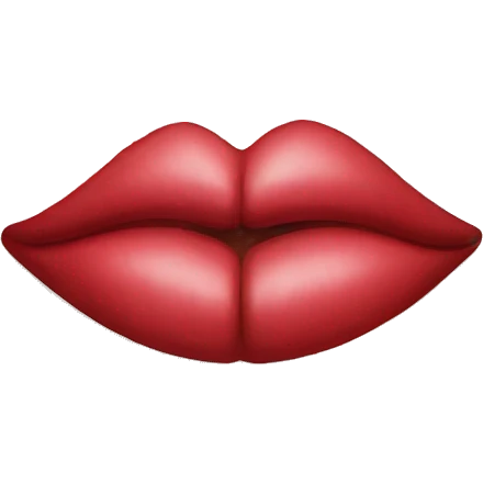 Lips on a letter emoji