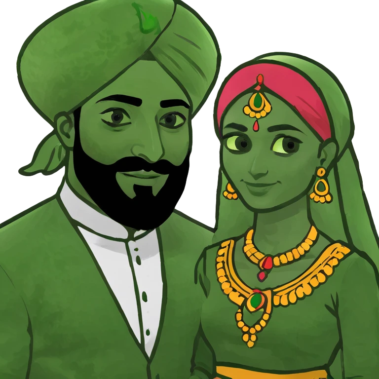 Punjabi man marring a girl emoji