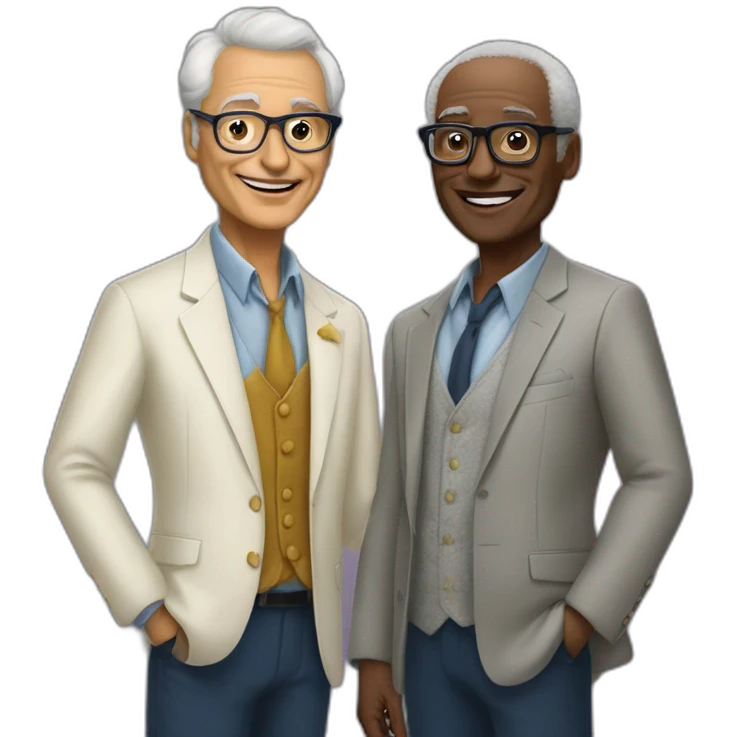 René et Jean Hubert, en tenue de jazz emoji