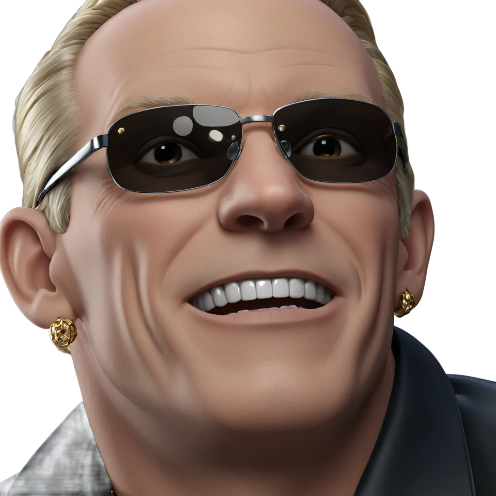 stylish male portrait with jewelry emoji