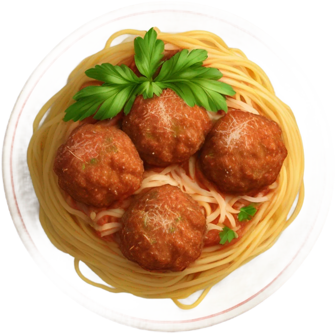 Spaghetti and meatballs  emoji