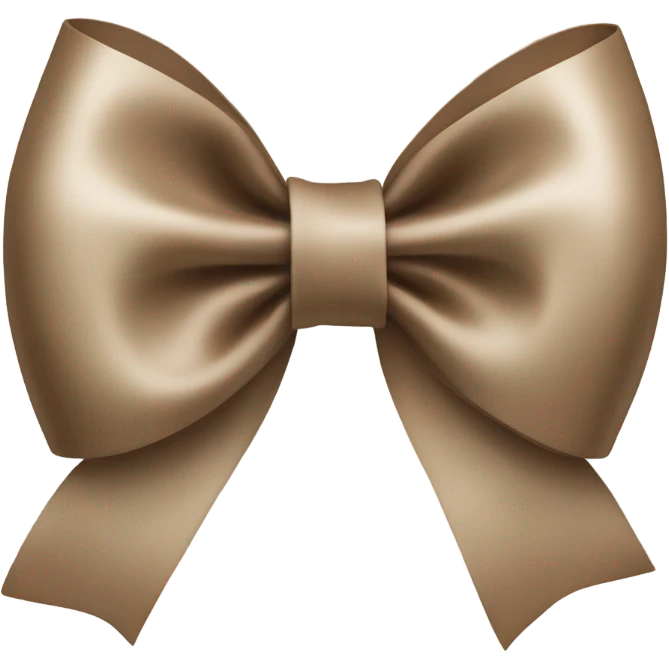 Beige brown bow emoji