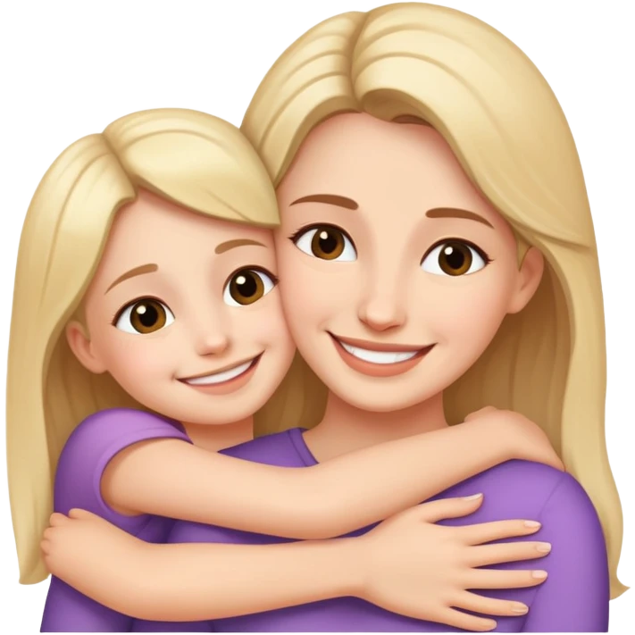 Hija abrazando a su madre  emoji