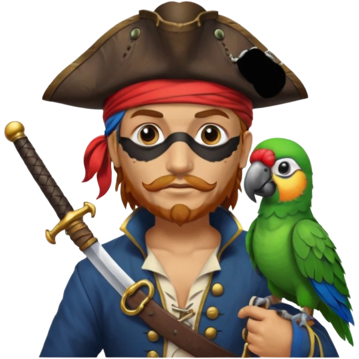 pirate and parrot emoji