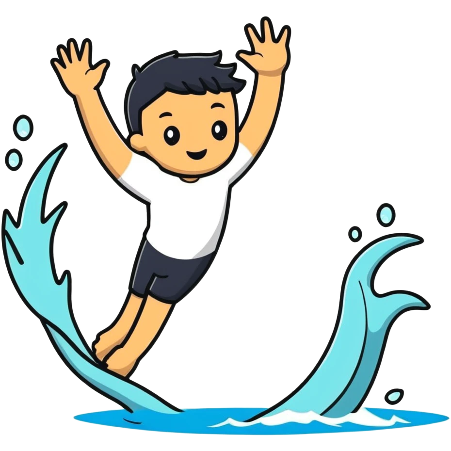person panicking in deep water emoji