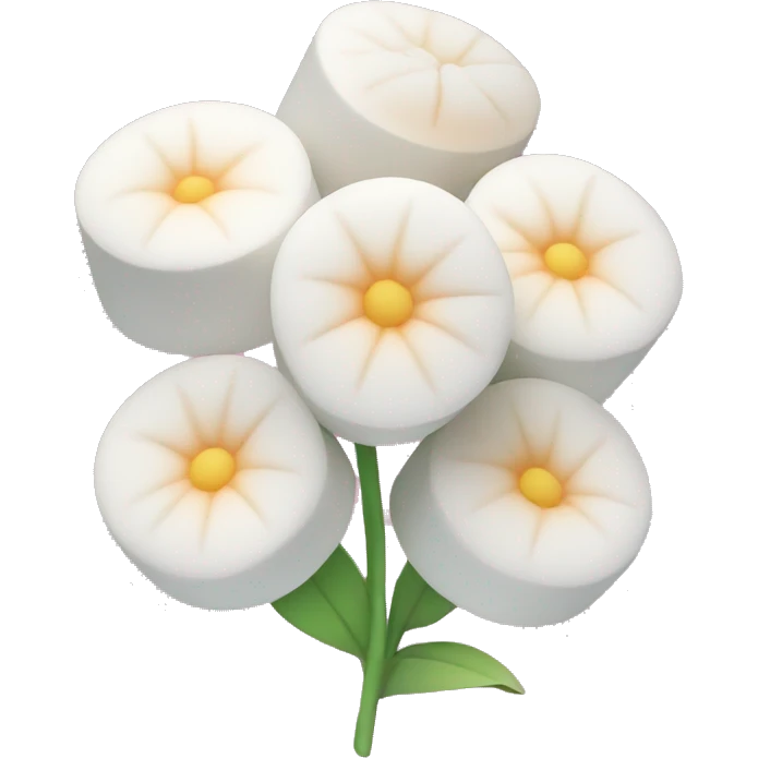 marshmallows in the shape of flowers emoji