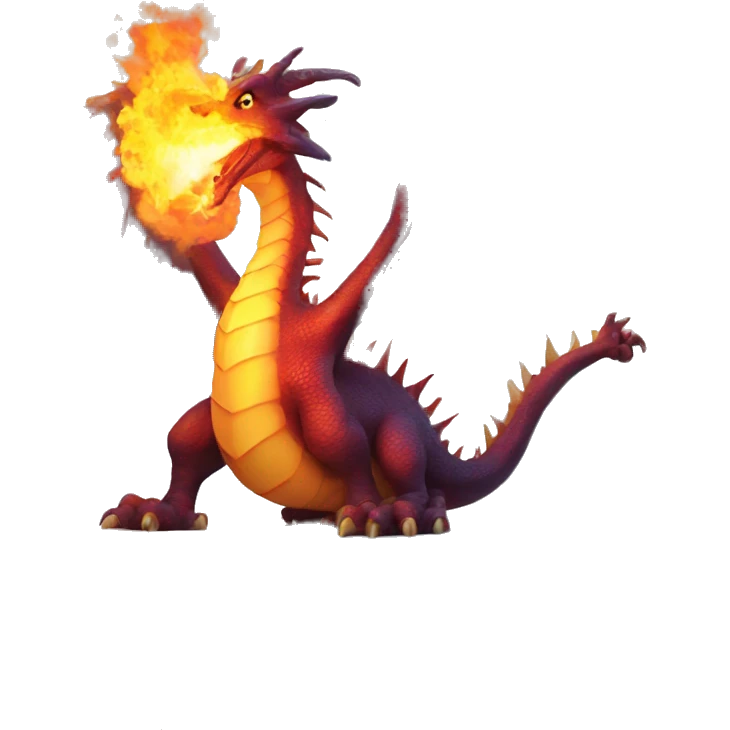 Dragon breathing fire emoji