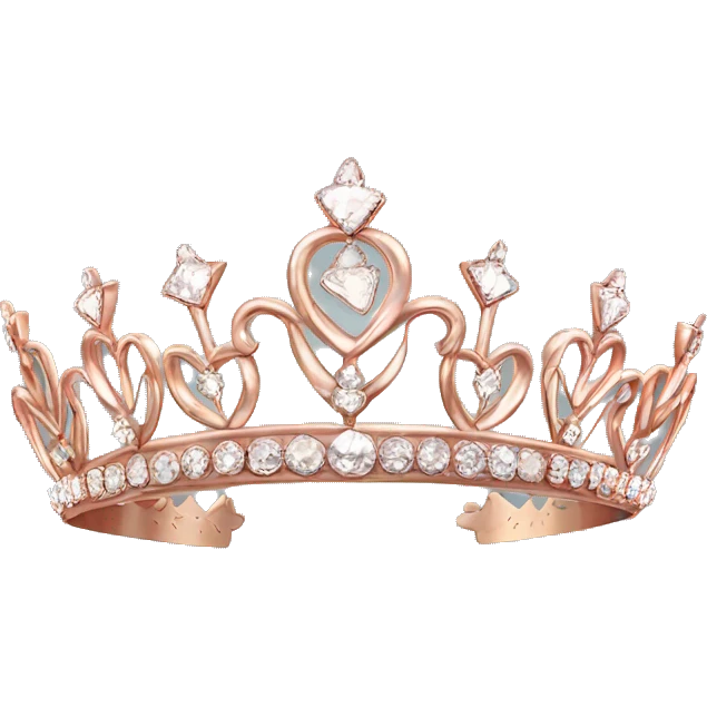 Realistic rose gold tiara emoji