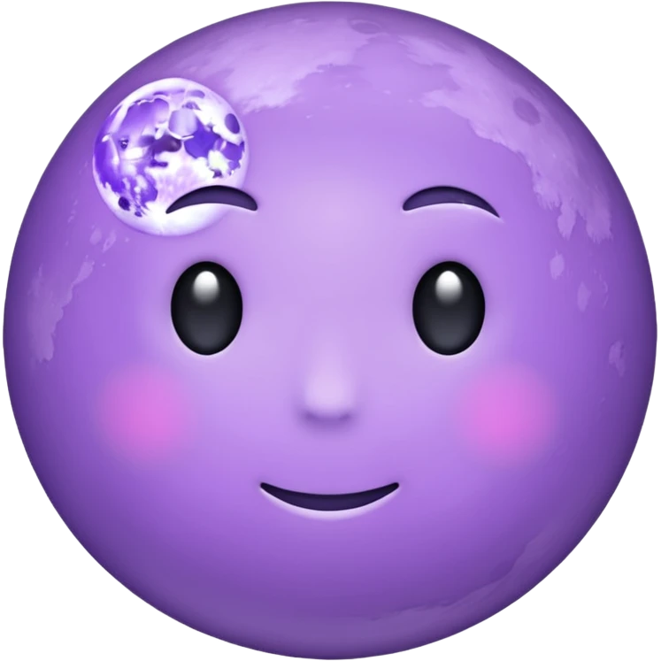 Light purple moon emoji