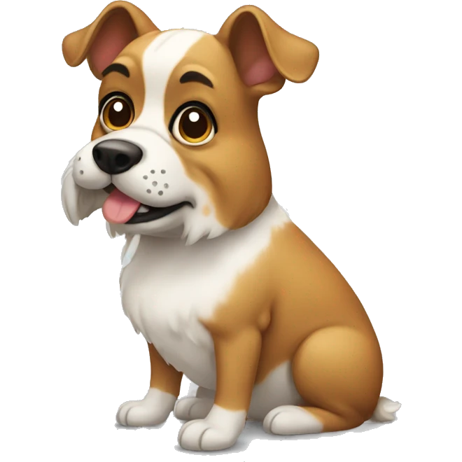 Dog with bun  emoji
