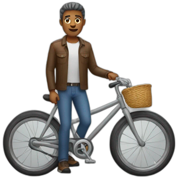 Man with a bike emoji
