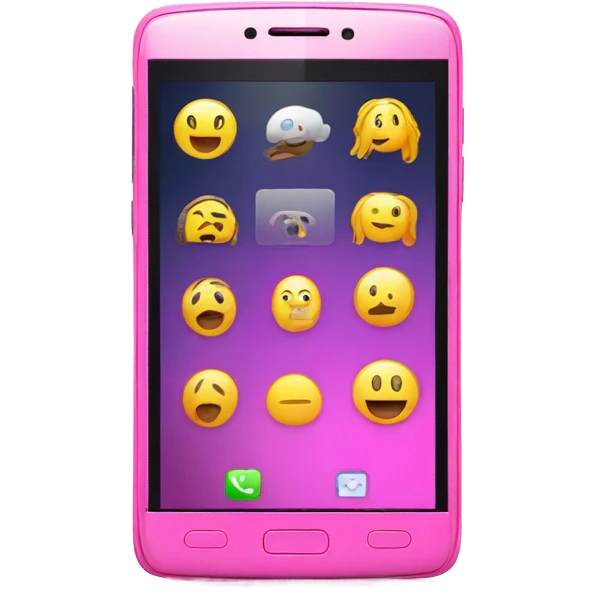 Pink phone  emoji