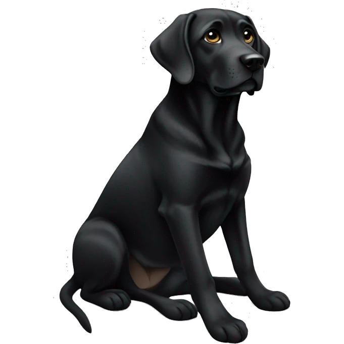 black labradorin seated position  emoji