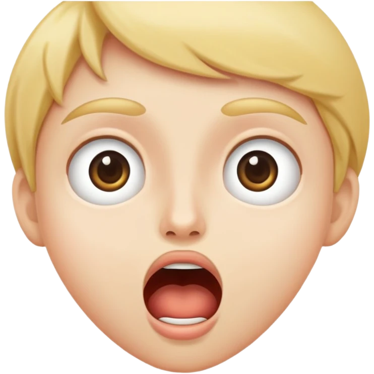 Wide eyes and open mouth emoji