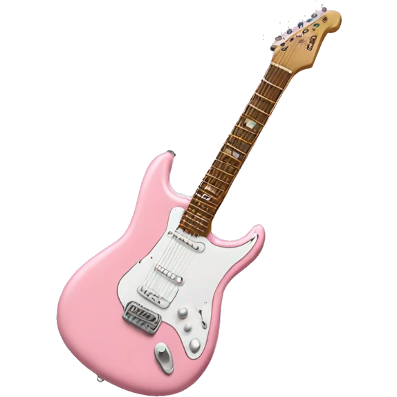 light pink electric guitar  emoji