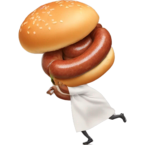Sausage escaping bun emoji