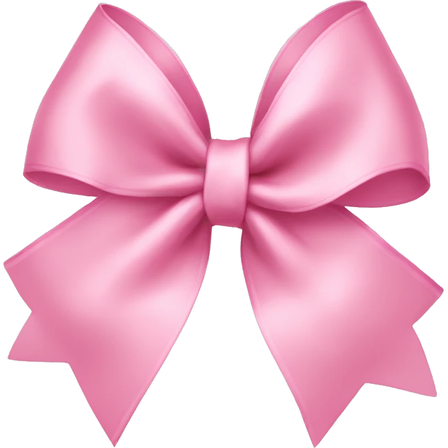 light pink ribbon bow emoji