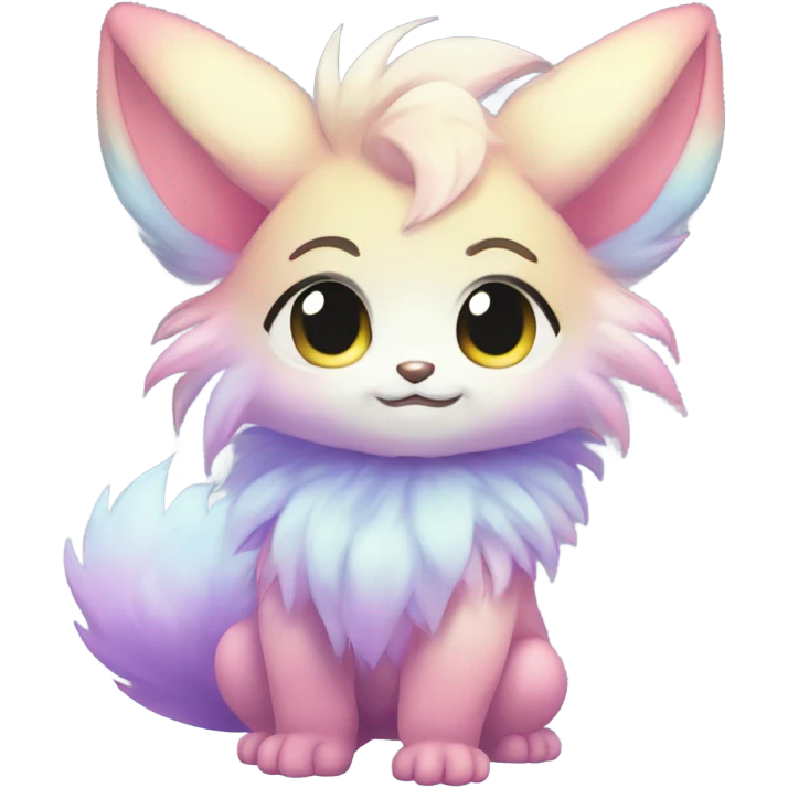 Anthro-Pastel-Gradient-Fur-Sona-Chibi-Shiny-Fakémon full body emoji