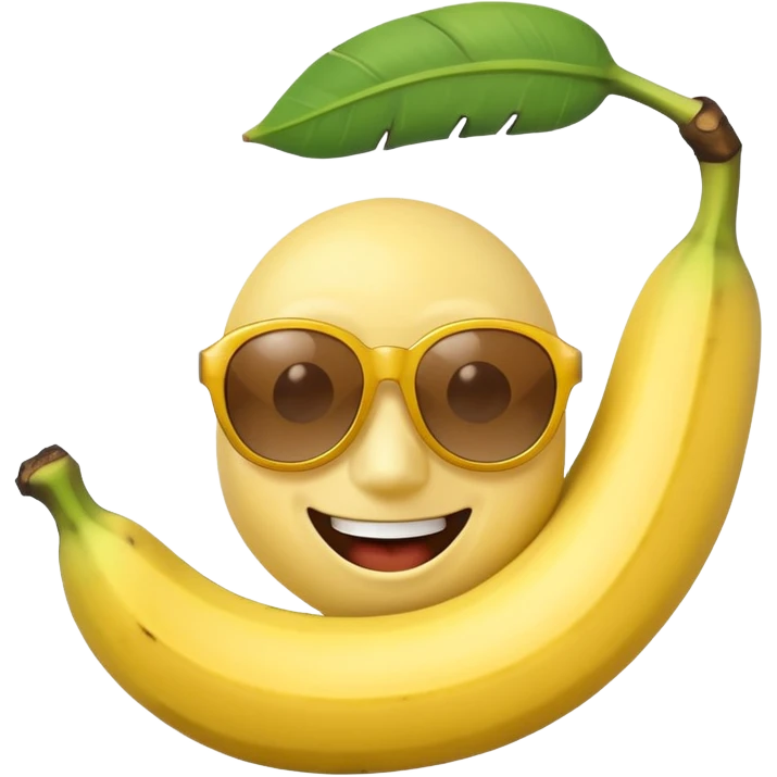 Banana wearing sunglasses smiling emoji