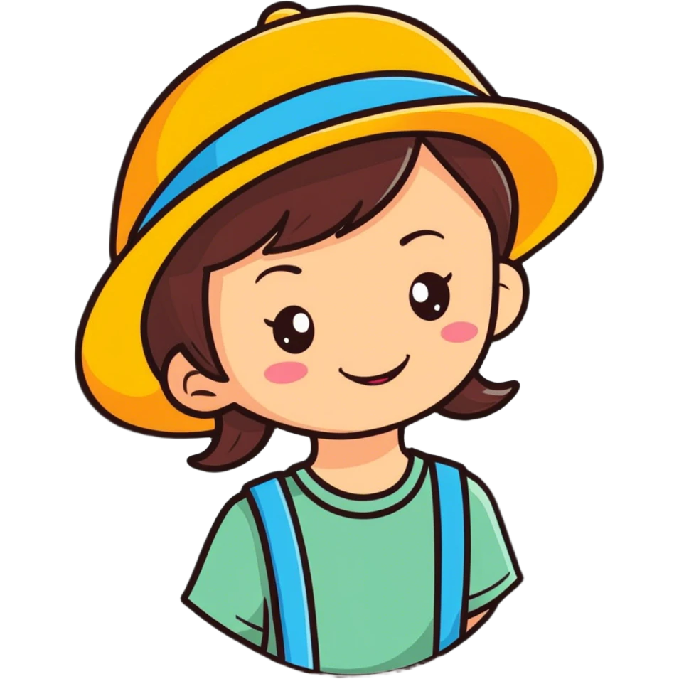 smiling girl in hat emoji