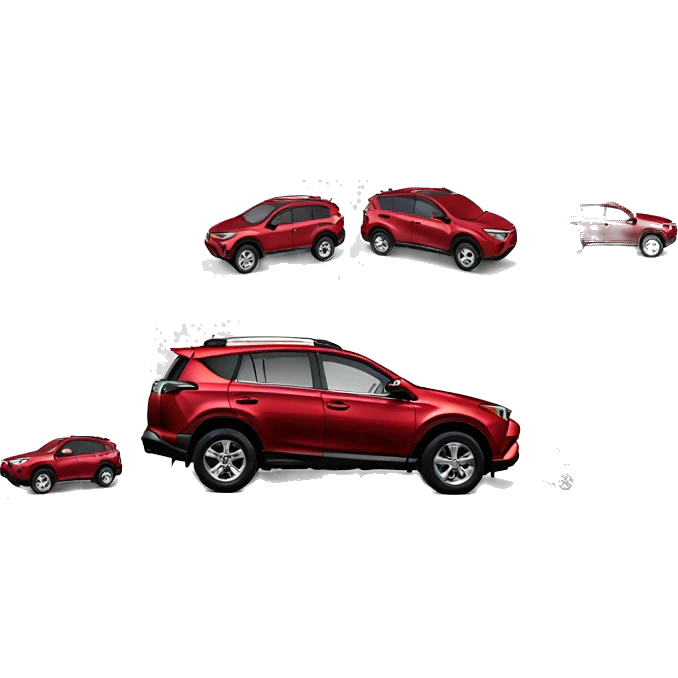 Red 2018 Toyota RAV4 Hybrid emoji