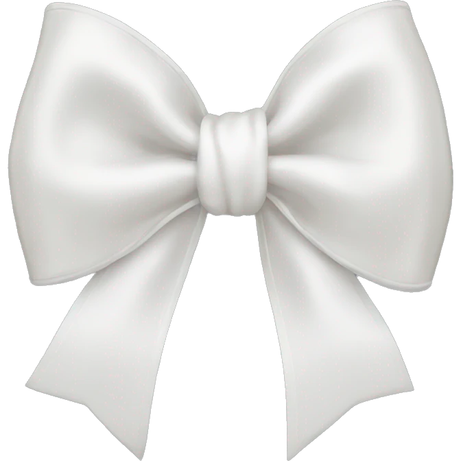 white satin bow emoji
