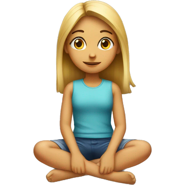 a girl sitting emoji