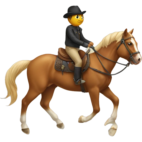 Cat riding a horse  emoji