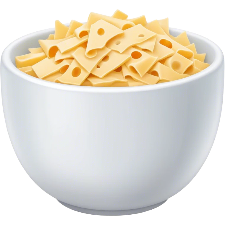 shredded white cheese in a bowl without circles emoji