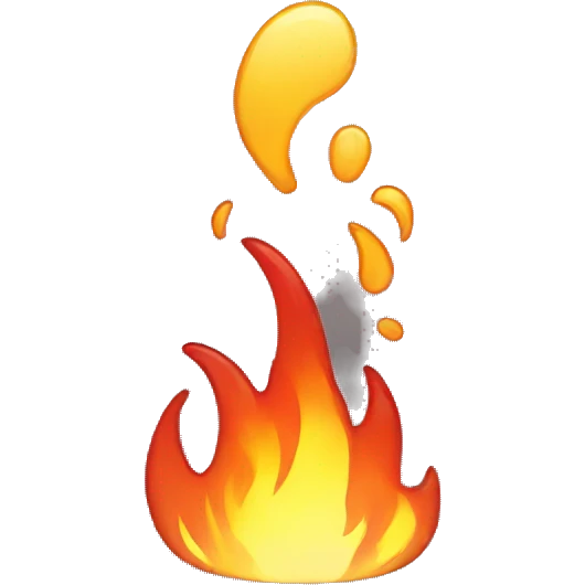animated fire using a phone emoji
